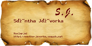 Sántha Jávorka névjegykártya